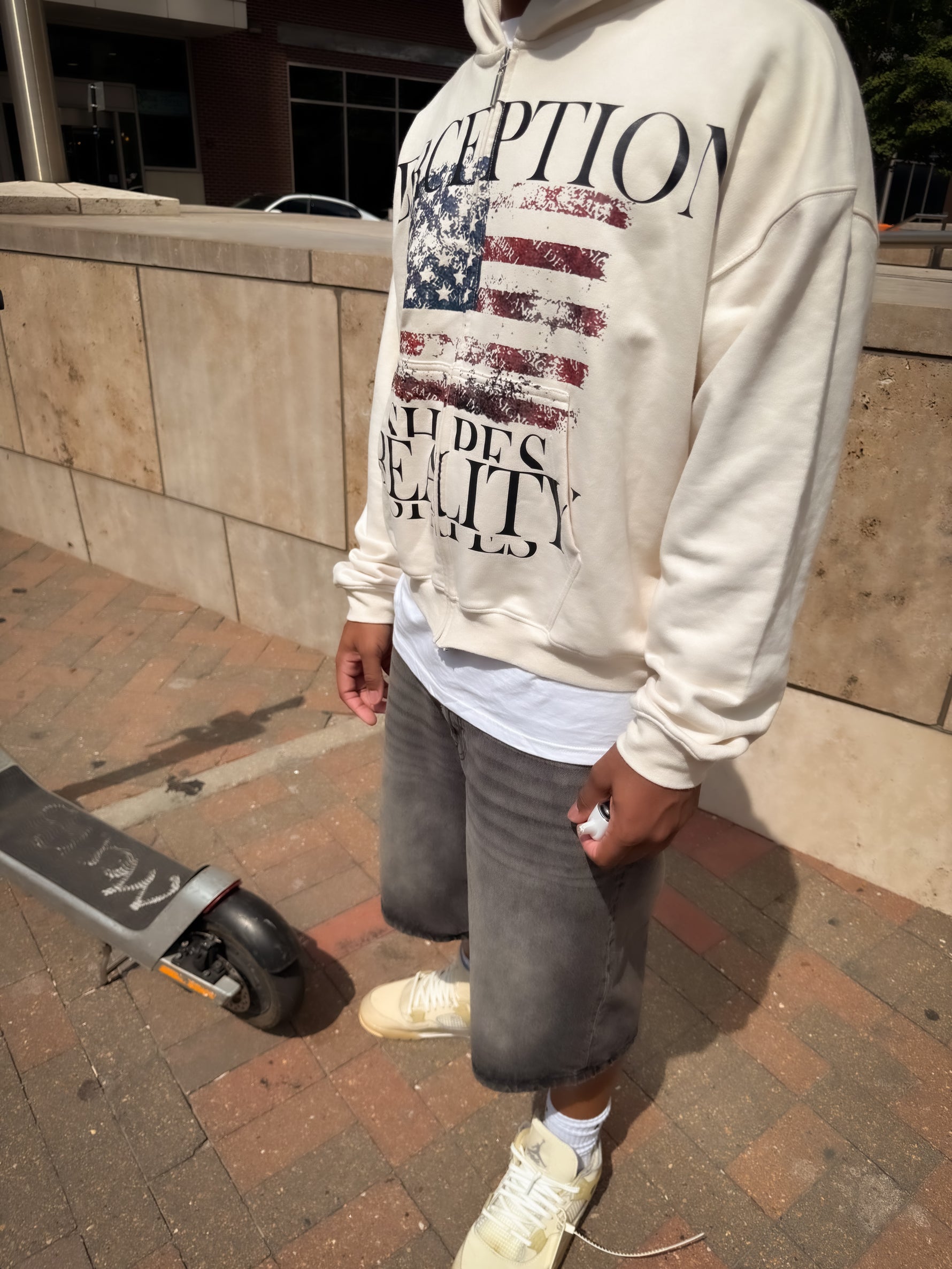 Perception shapes reality zip up